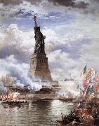Moran, Edward Statue of liberty in United States oil on canvas